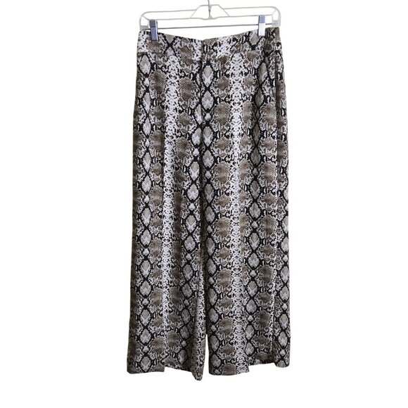 Banana Republic Wide Leg High Rise Python Print Pants Size 4 - Picture 2 of 9